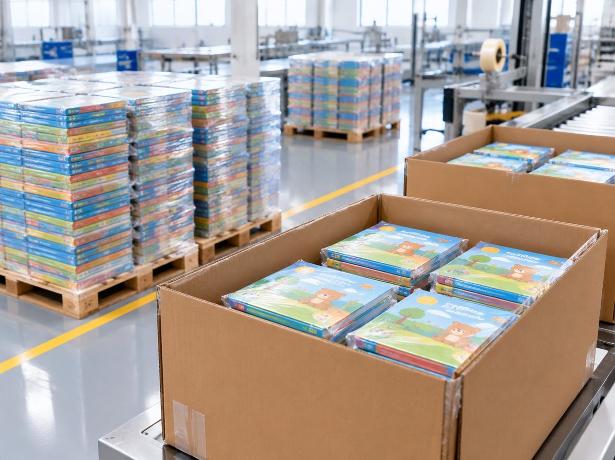 Board Book Printing packed for export shipping