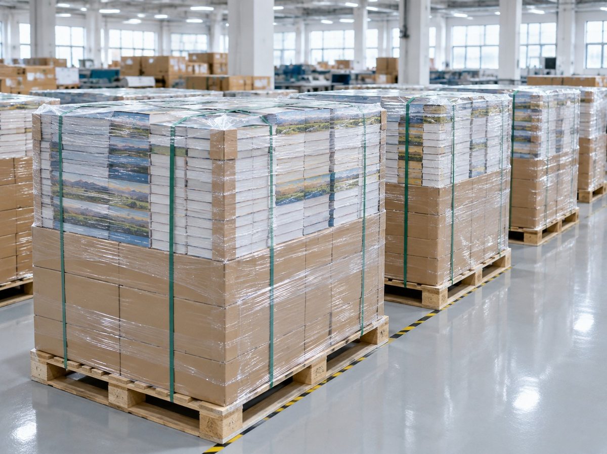 Softcover Book Printing packed for export shipping