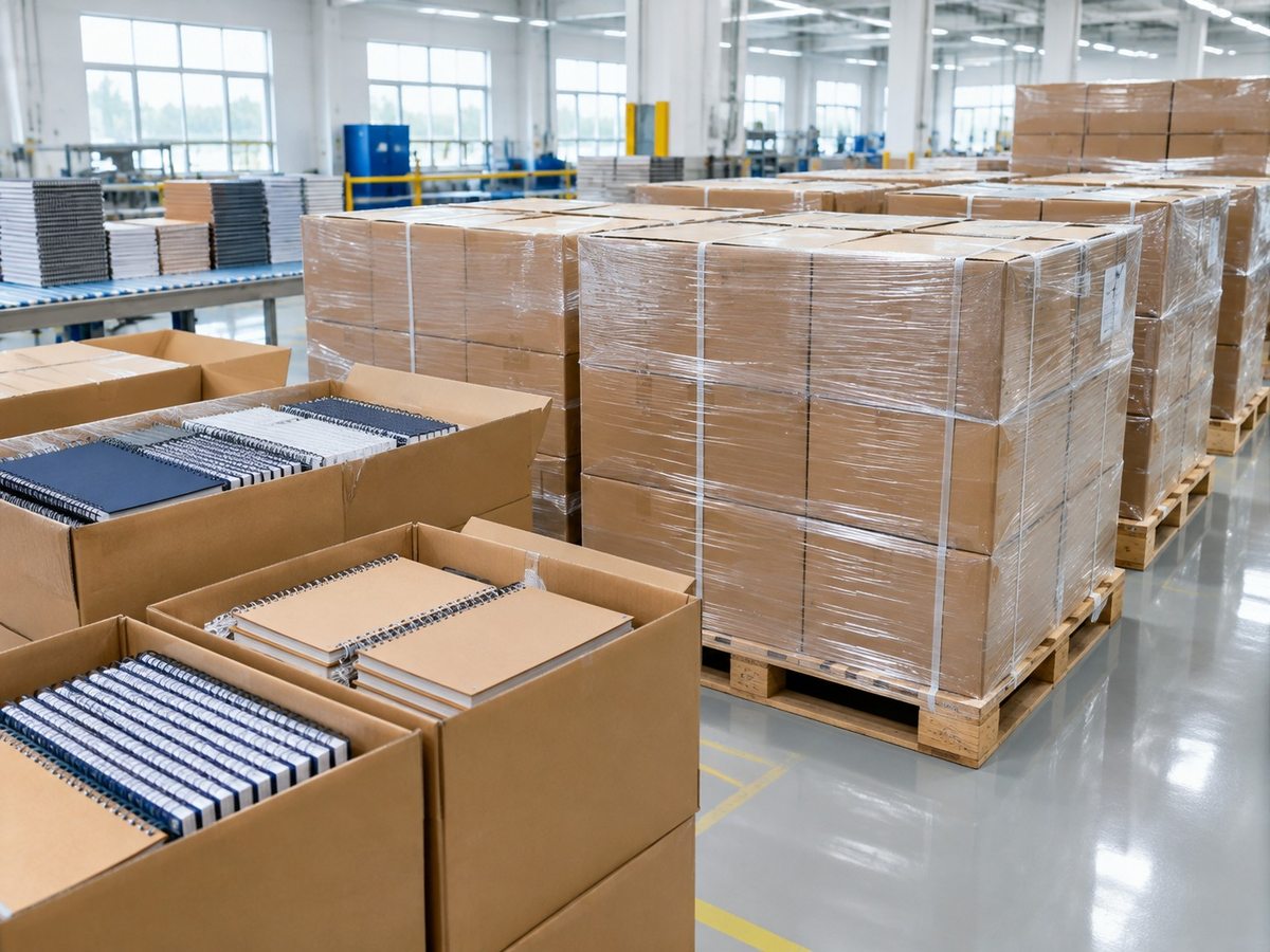 Spiral & Wire-O Book Printing packed for export shipping