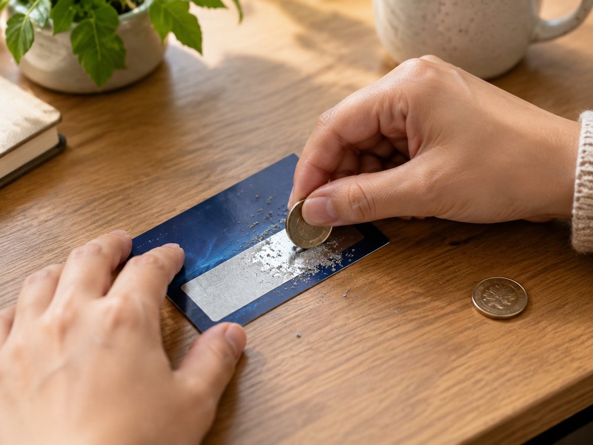 Custom Scratch Card Printing in real use