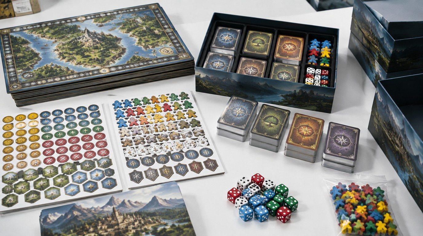 Custom board games in production